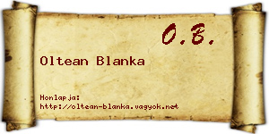 Oltean Blanka névjegykártya